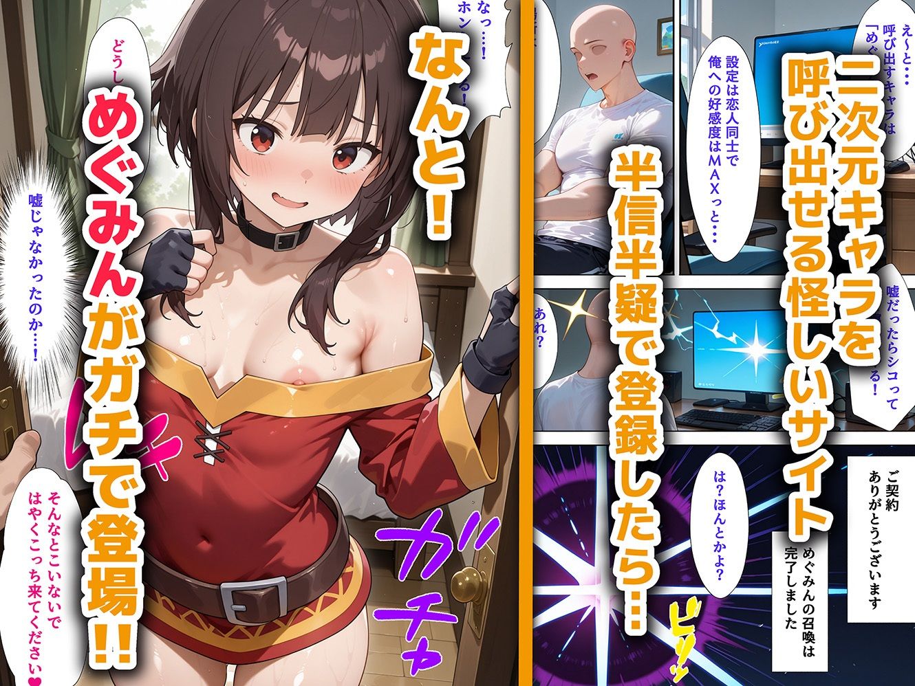 好きな二次元キャラを呼び出して好きにエッチできる裏サイト めぐみん編