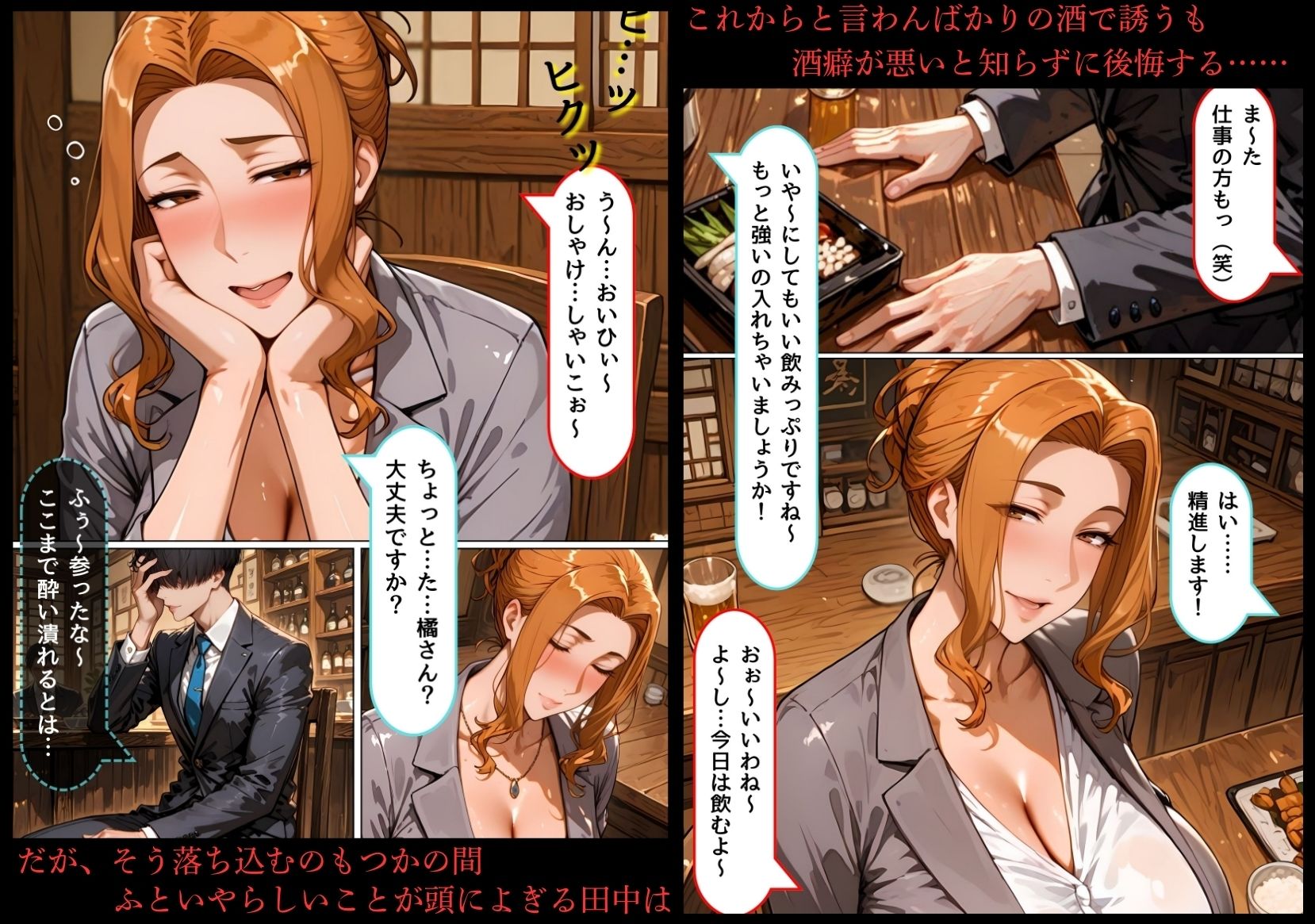 酒に酔い潰れた上司をこっそり寝取るつもりだったのに…