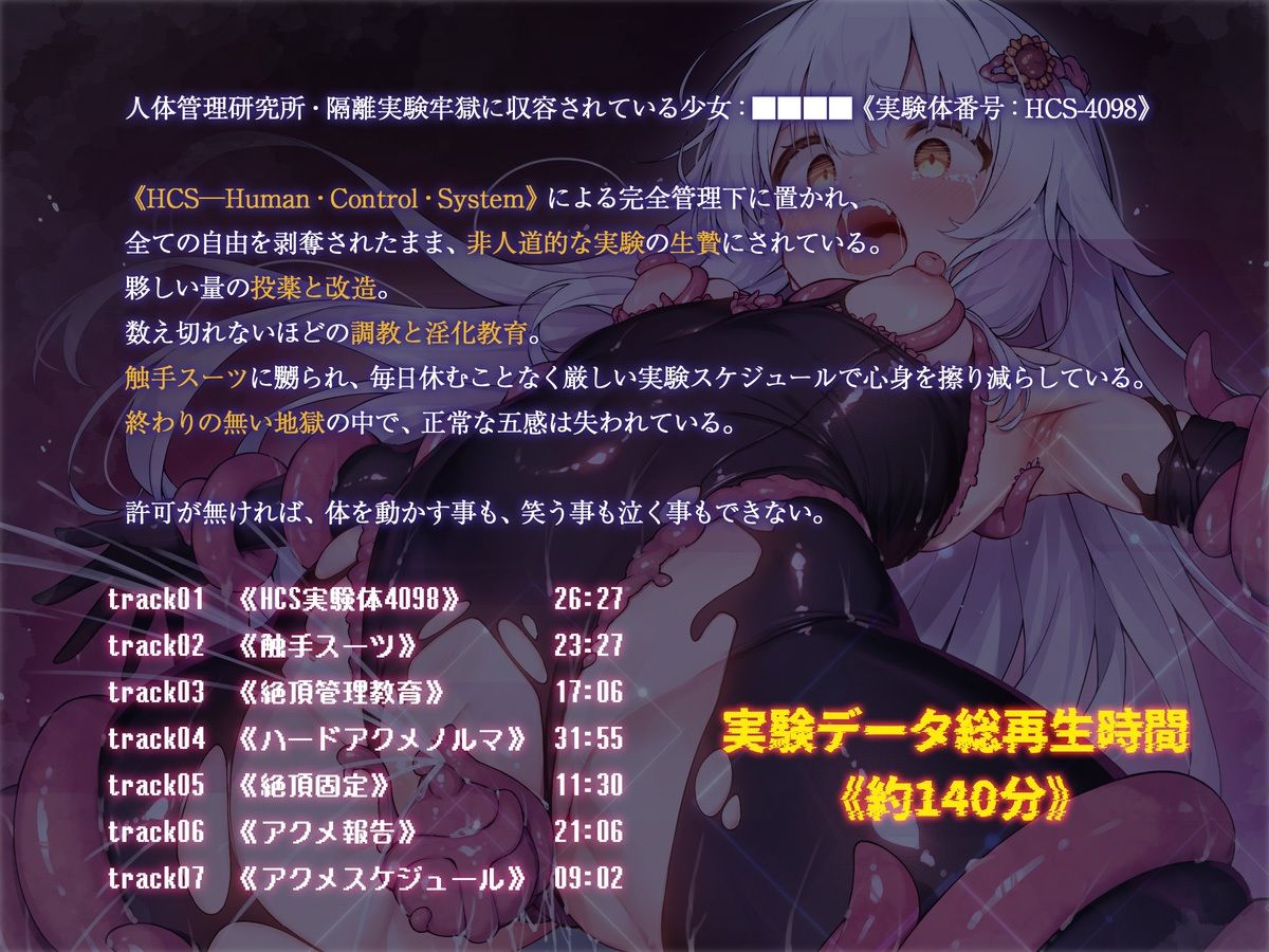 絶対服従プログラムIV 実験体4098 〜淫獄アクメ管理調教〜
