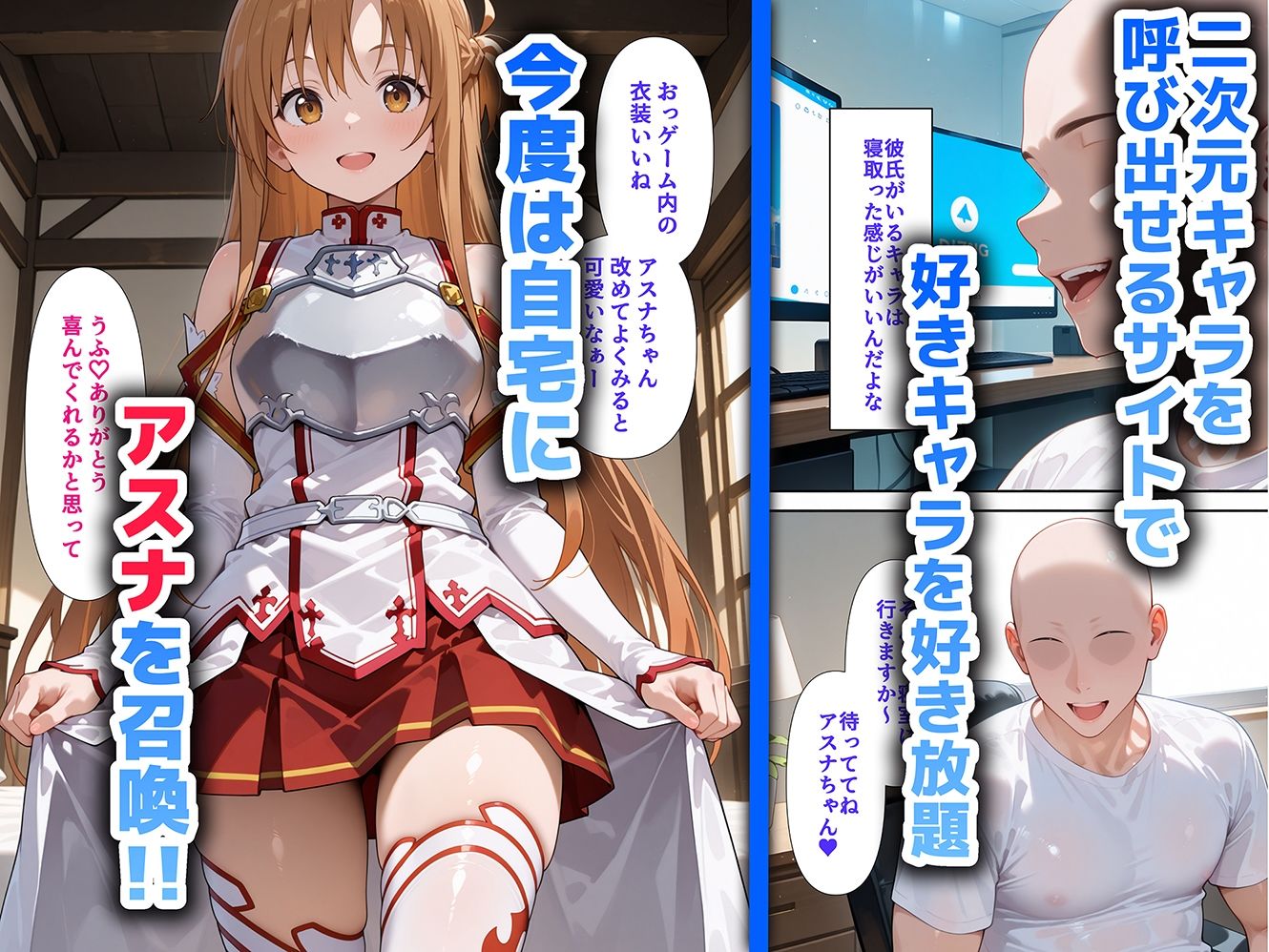 好きな二次元キャラを呼び出して好きにエッチできる裏サイト アスナ編