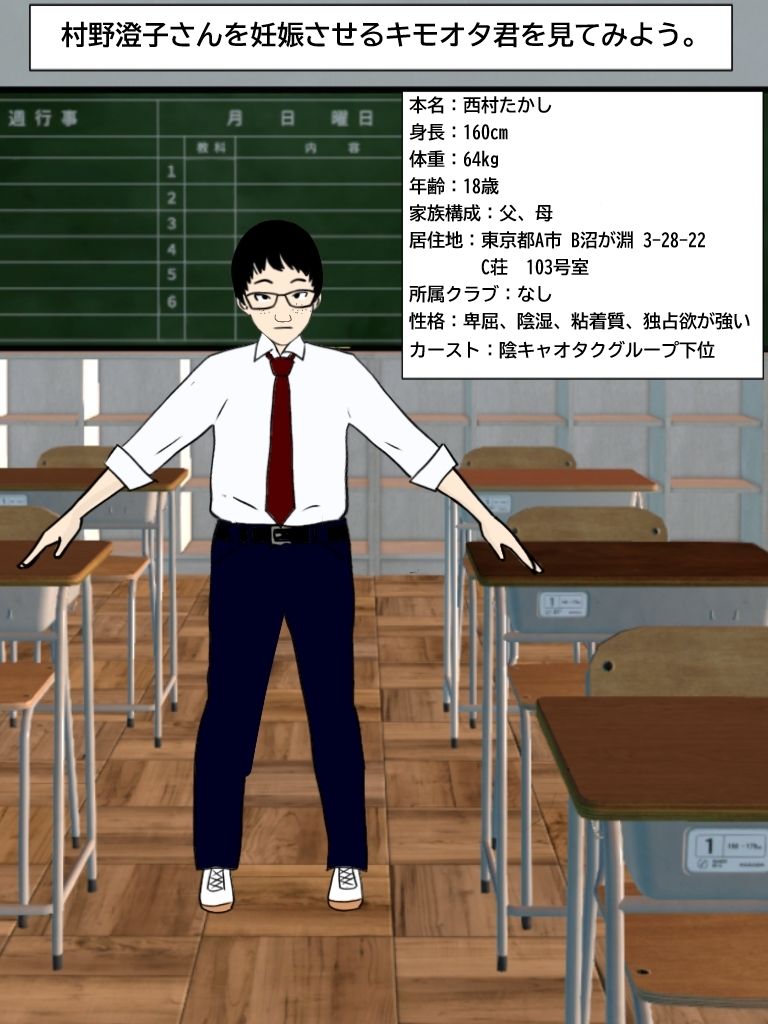 同じクラスの陰キャ眼鏡女子が、キモオタに無責任中出しされて妊娠するまでの記録。