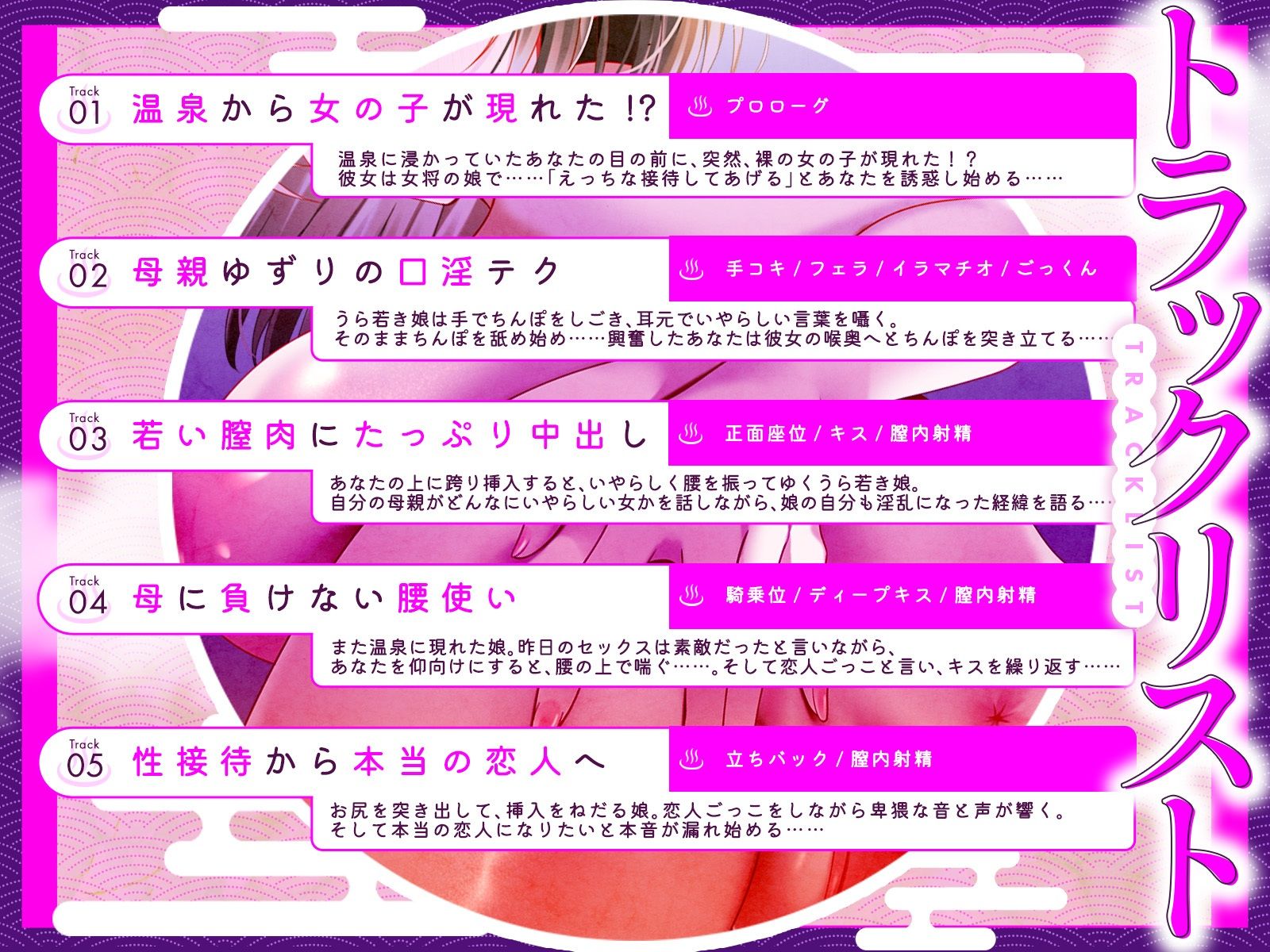 噂のえっちな旅館に現れた‘裏’接待娘に、何度も何度もイかされる夜（KU100マイク収録作品）