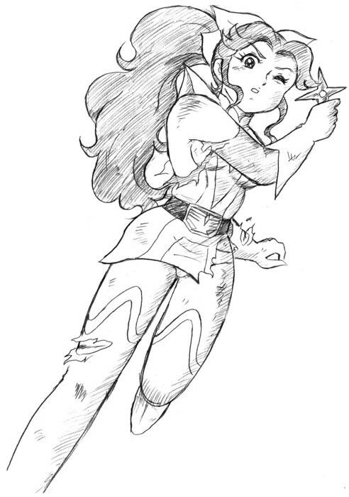 懐かしアニメの推しの戦うヒロインを描いてみた2025 with ダメージ Ver.