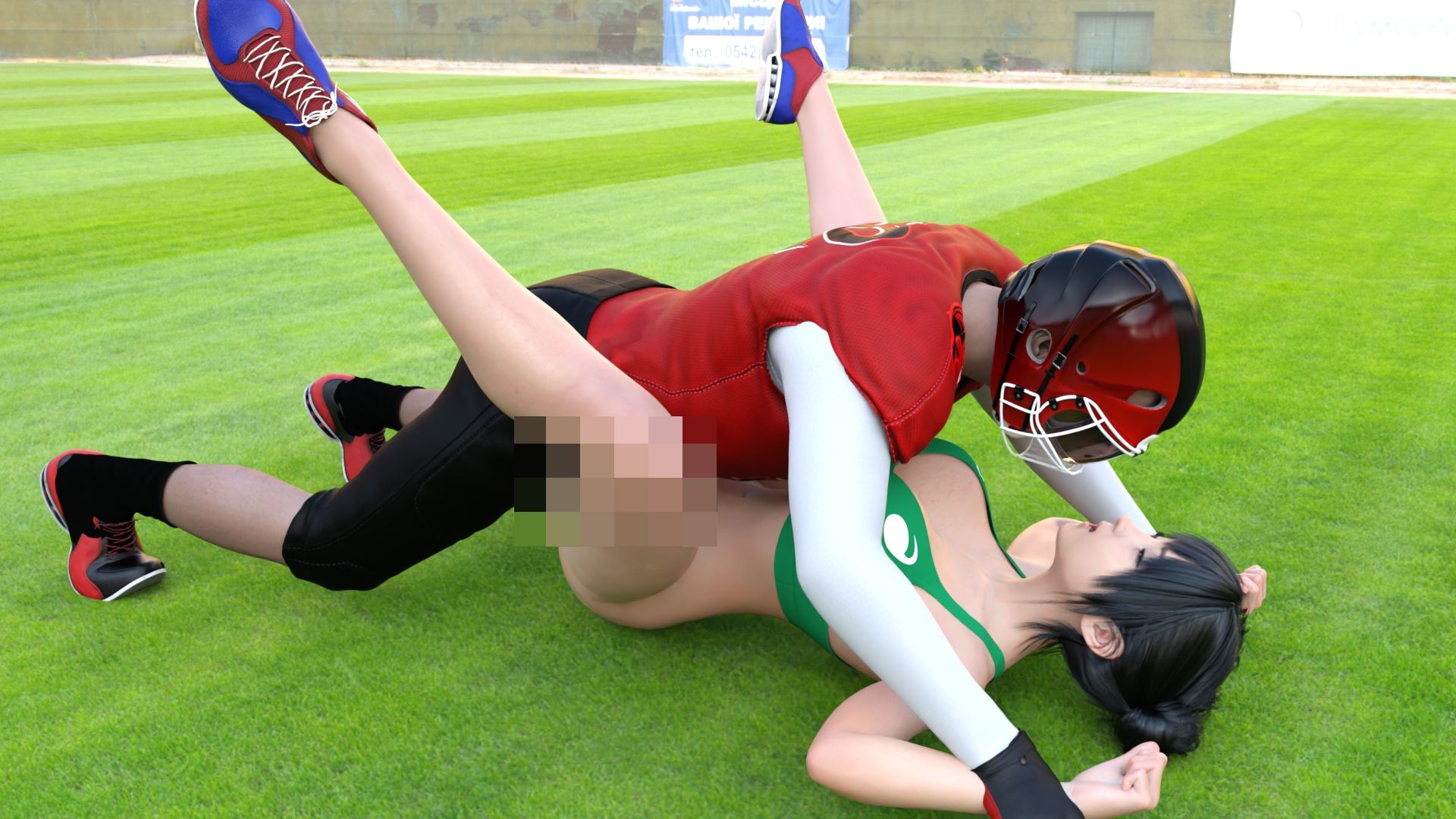 【▲100●100】生徒会長 一ノ瀬廻里 陸上部の助っ人として大会に出たところ、同じスタジアムに来ていたアメフト部の男子に犯●れる Vol.001（正常位）