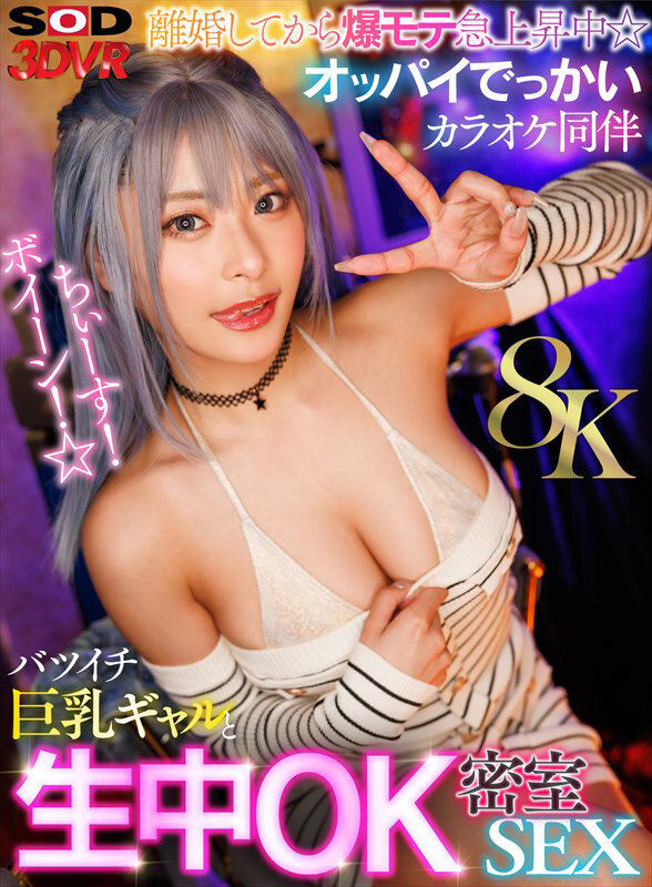 【VR】【8K】ちぃーす!ボイーン!☆離婚してから爆モテ急上昇中☆オッパイでっかいカラオケ同伴バツイチ巨乳ギャルと生中OK密室SEX