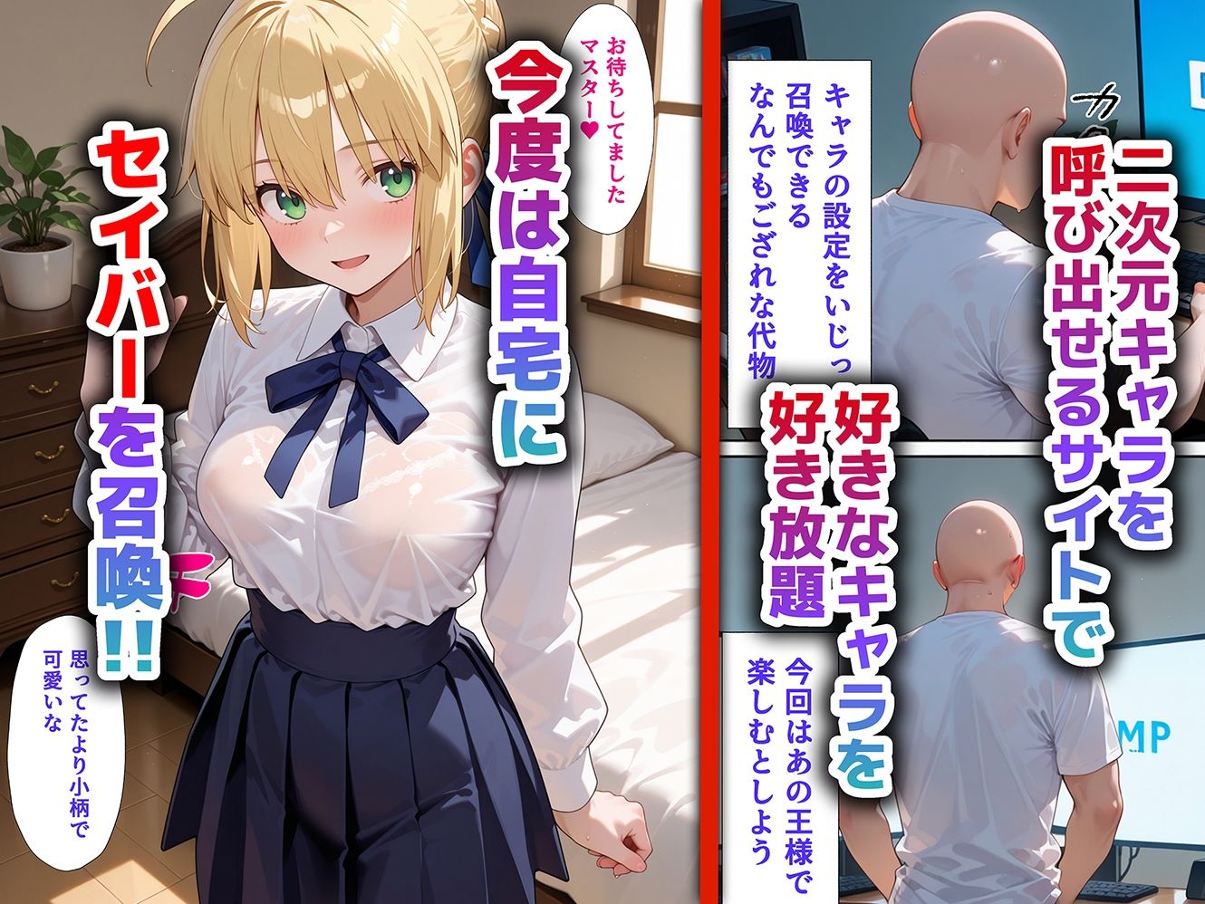 好きな二次元キャラを呼び出して好きにエッチできる裏サイト セイバー編