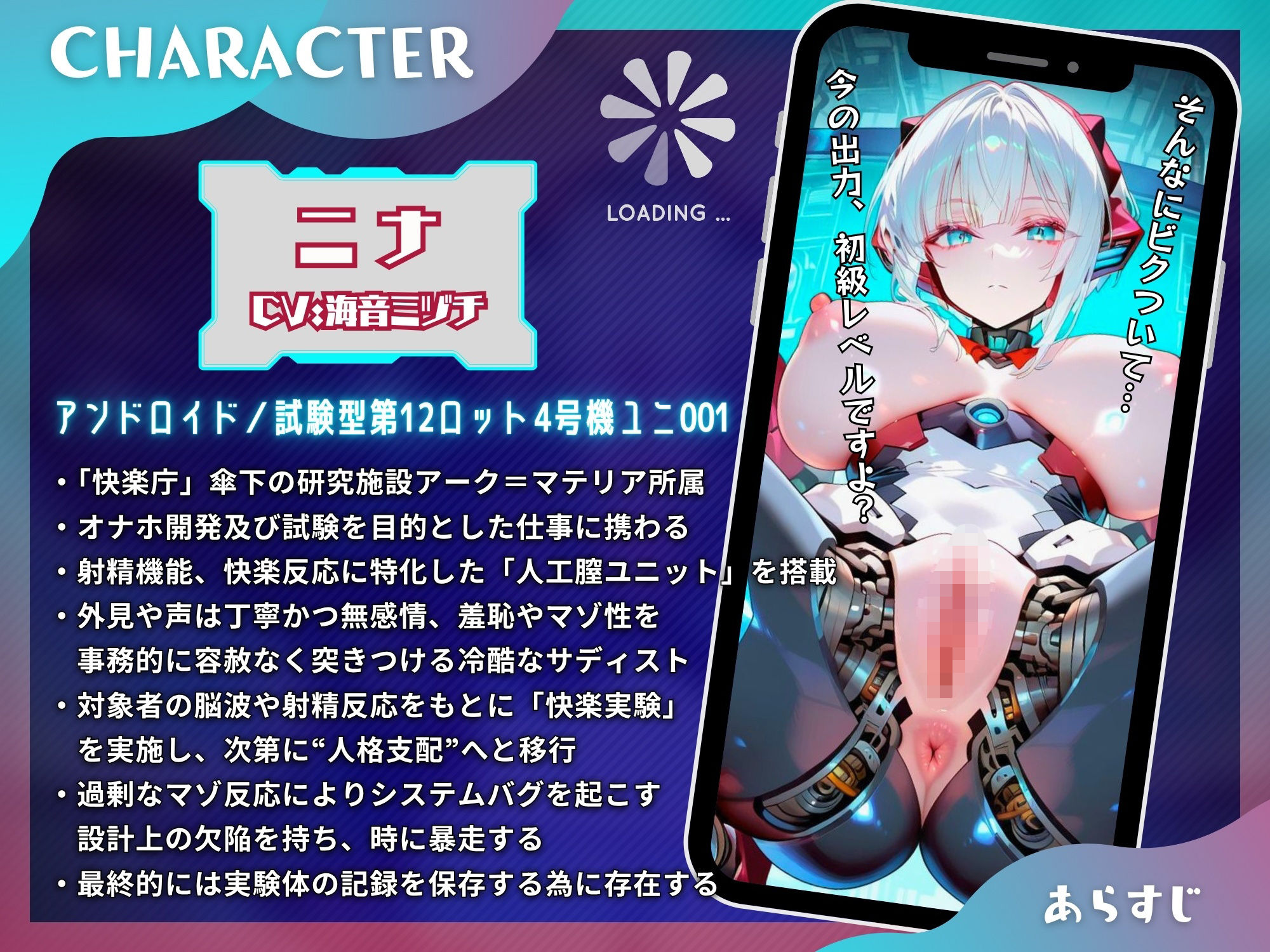 マゾちんぽを実験するアンドロイドは美しい記録を愛でる〜あなた様はオナホ開発の実験体として無情に搾精されます〜【ドM向け/KU100】