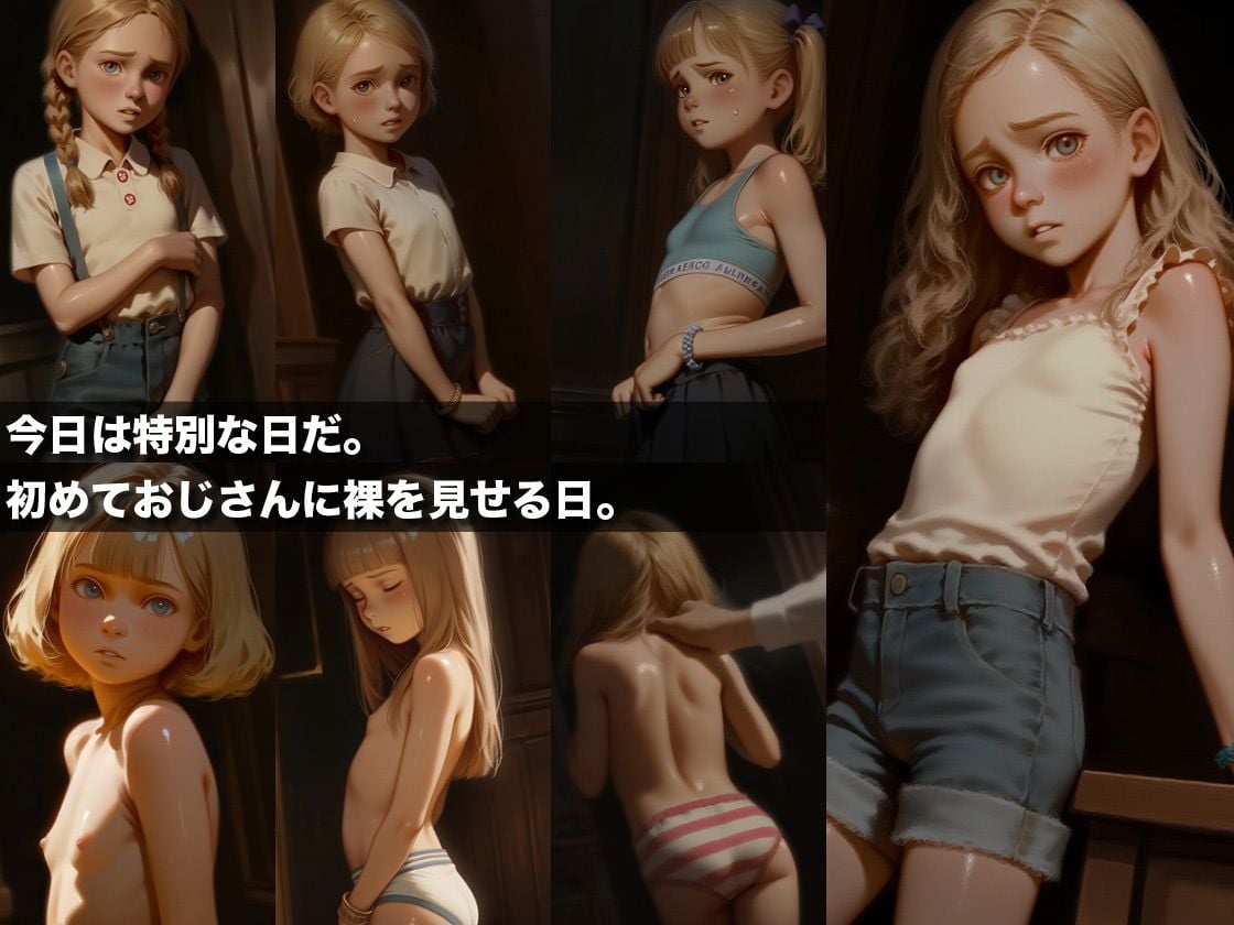 おじさんしか知らない私のこと - 中年男性の家に連れ込まれたブロンド美少女の秘密の記録【500枚】