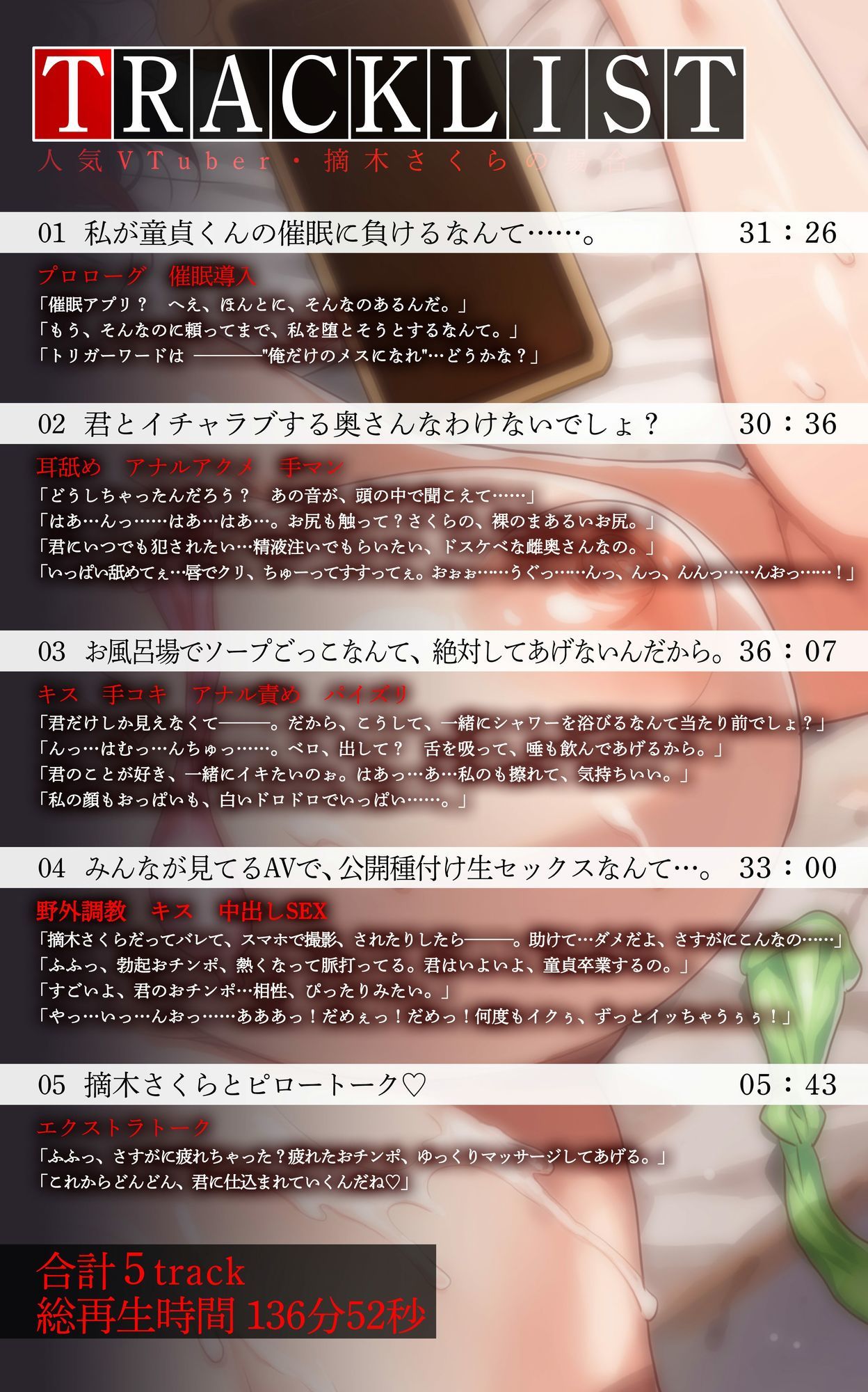 【期間限定100円セール】俺だけの催●性奴●──人気VTuber・摘木さくらの場合【KU100】