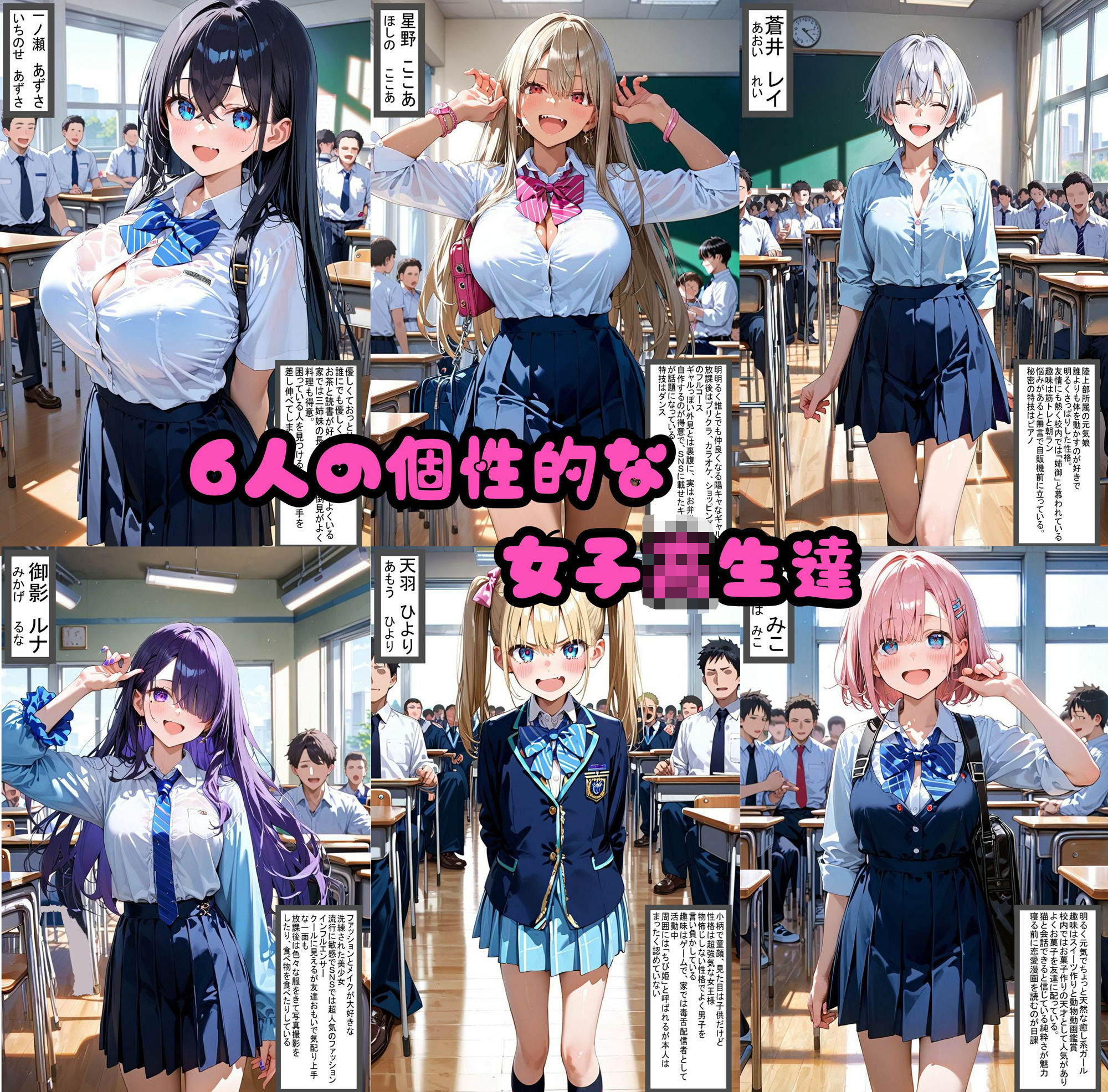 6人の狙われたJK 性奴●化計画【セリフ付き】