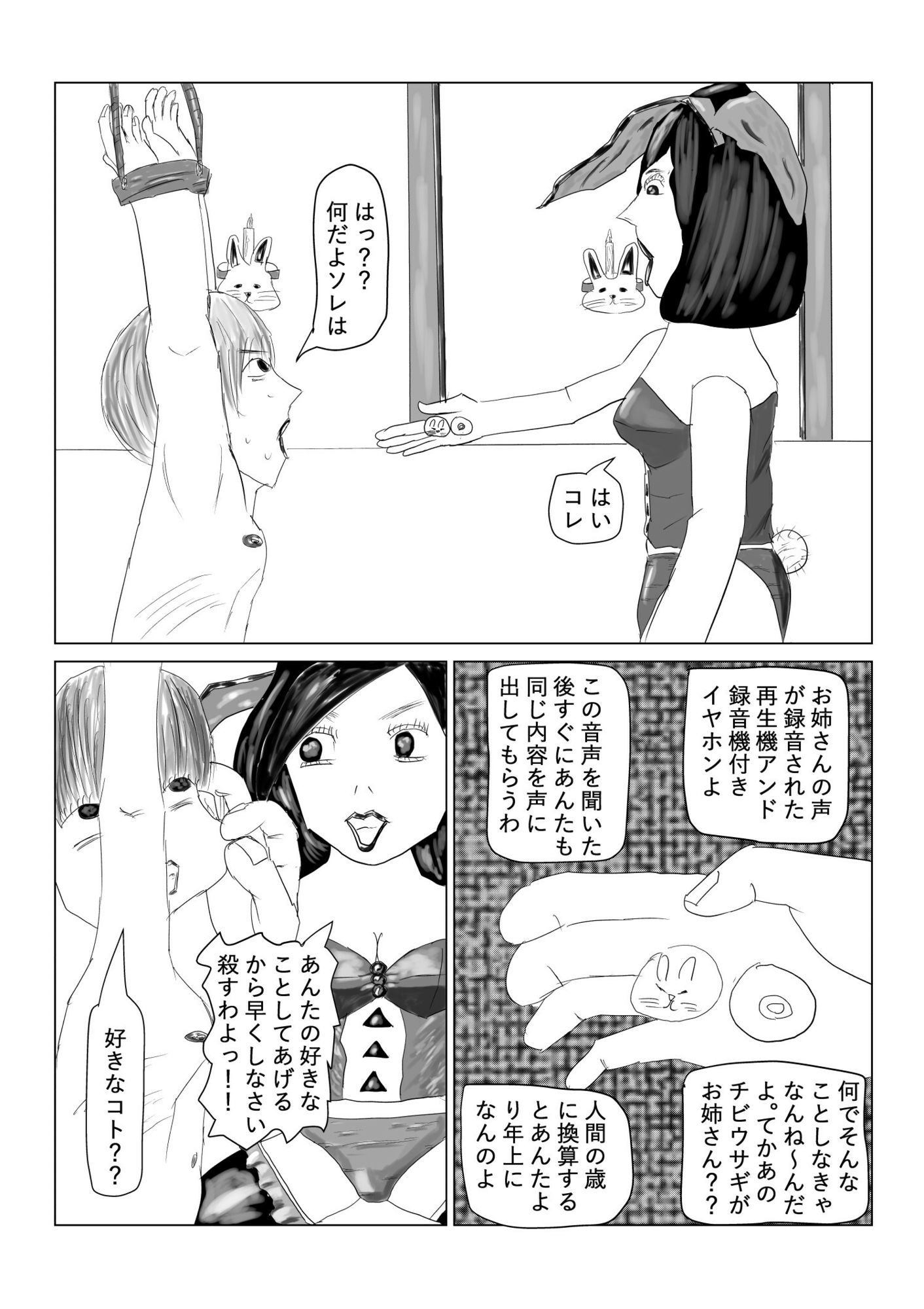 うさぎの復讐 クイーン兎亜子の強●鞭打ち悪〇キ調教朗読会