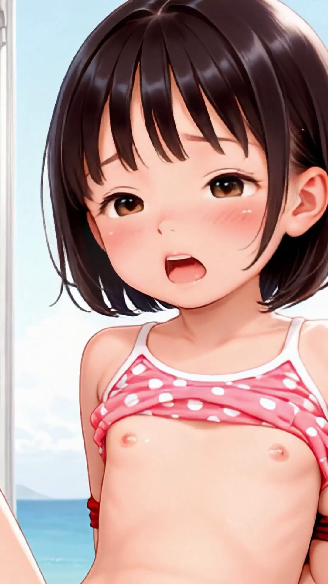 【4Kアニメ】マイクロビキニのつるぺた●●縛ってハメ撮り50連発！