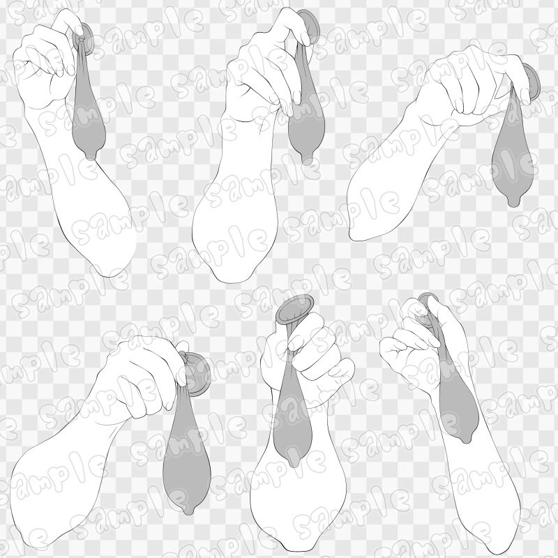 線画素材集［手］2