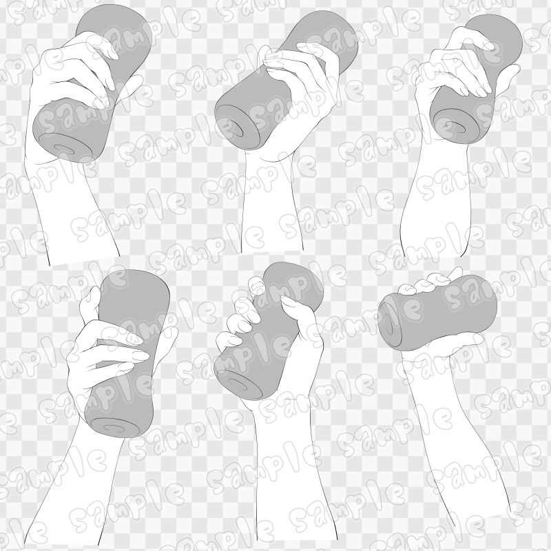 線画素材集［手］3