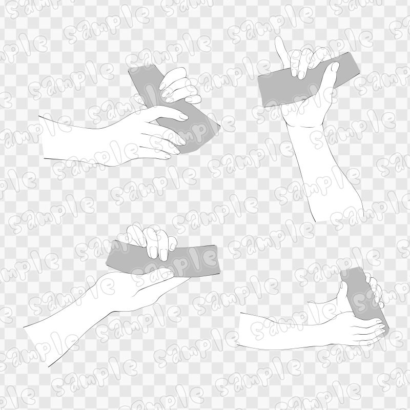 線画素材集［手］5