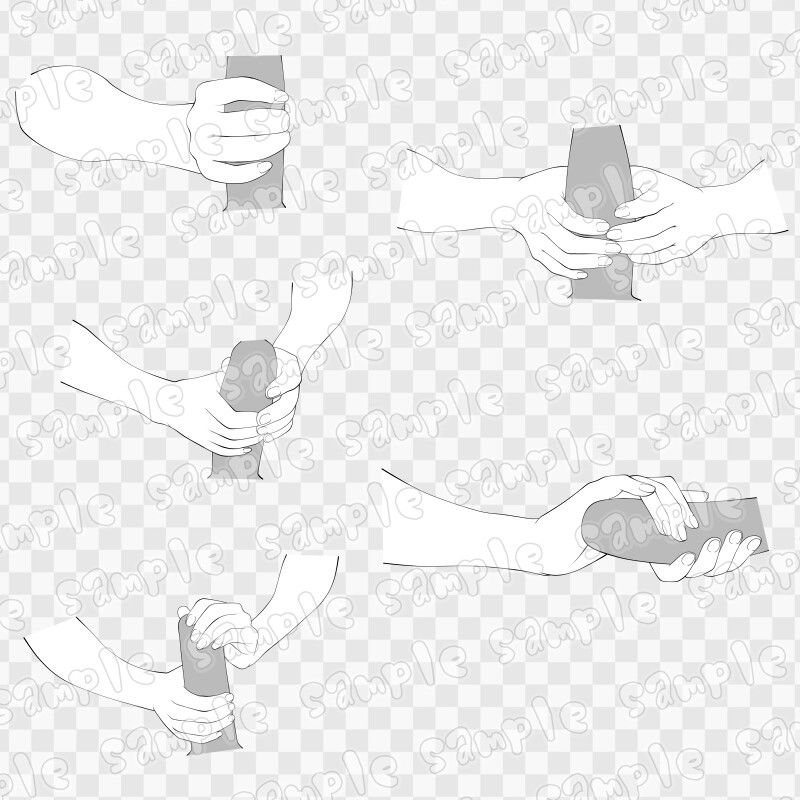 線画素材集［手］6