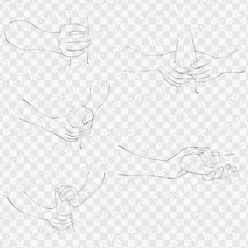 線画素材集［手］6