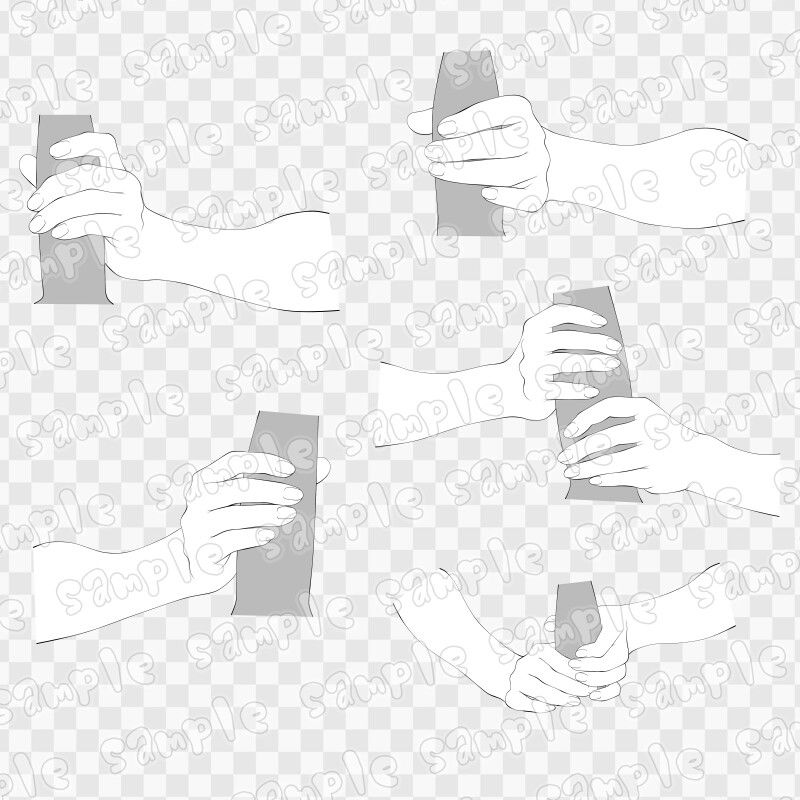 線画素材集［手］7