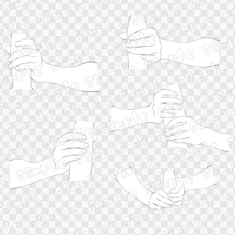 線画素材集［手］7