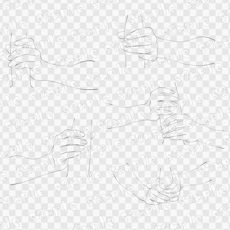 線画素材集［手］7