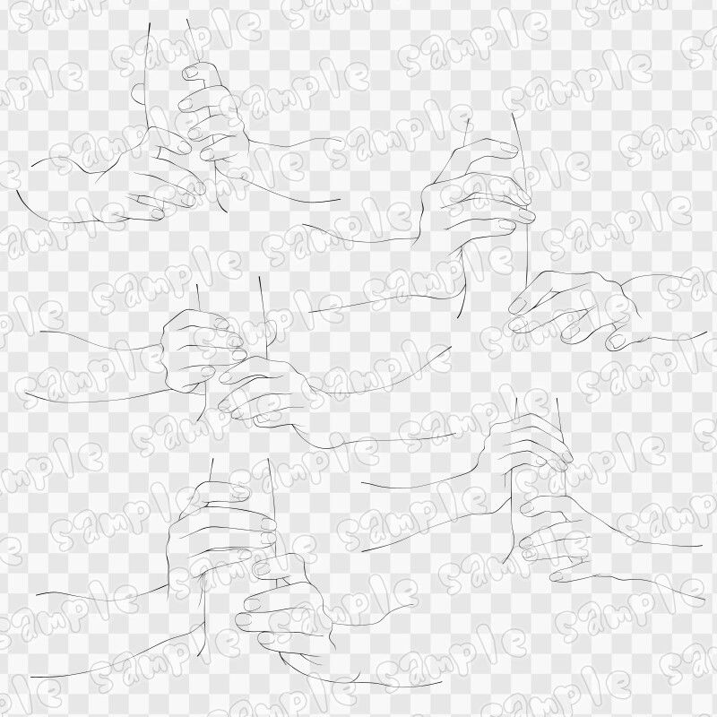 線画素材集［手］8