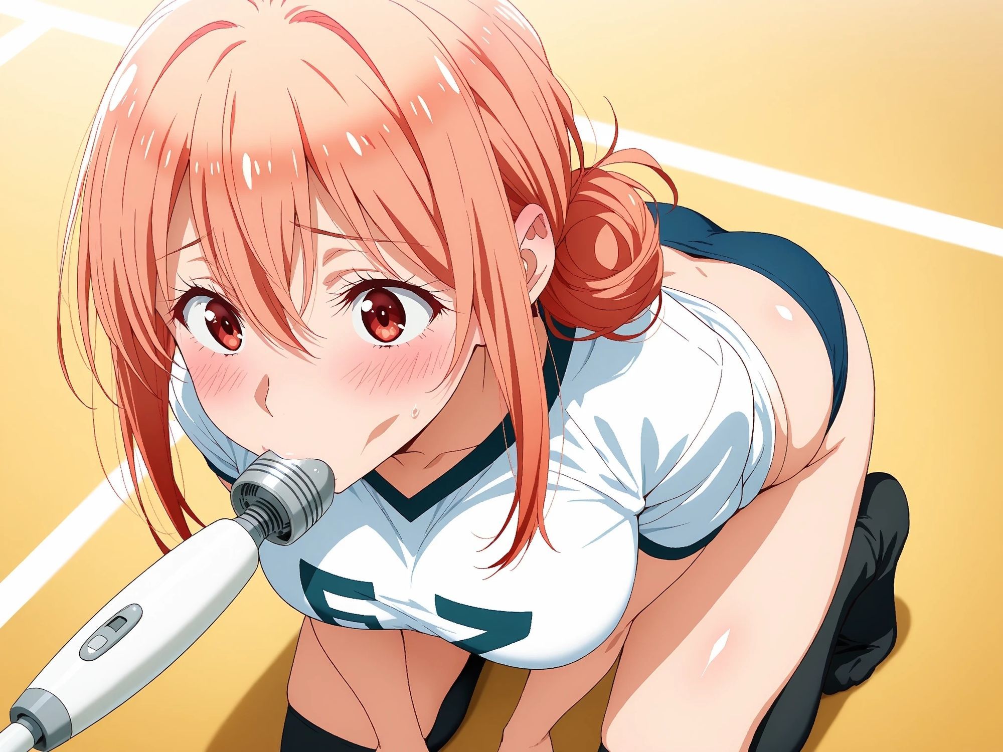 【発情ヒロイン】【ガハママ】ブルマ妻の汗だくレッスン 〜コートに響く禁断の喘ぎ〜