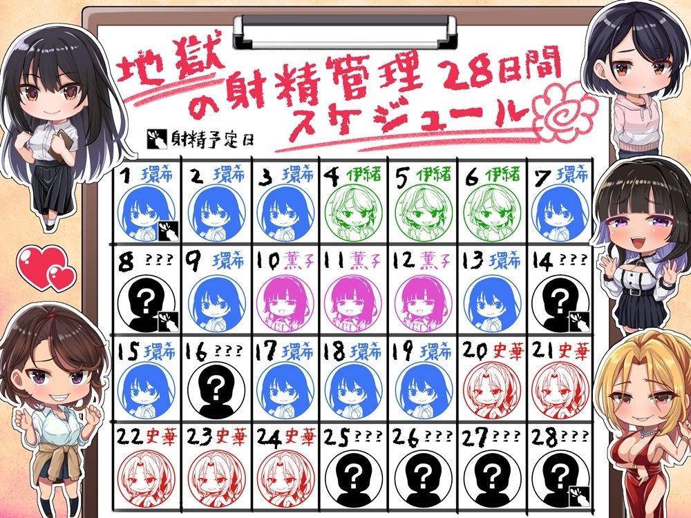 10時間OVERオナサポ! 悪い女大集合! 地獄の射精管理28日間