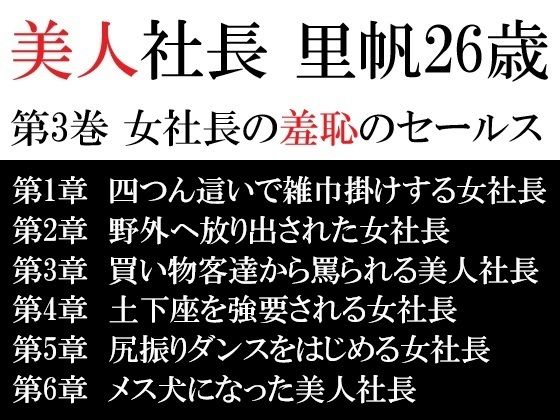 美人社長 里帆26歳 第3巻 女社長の羞恥のセールス