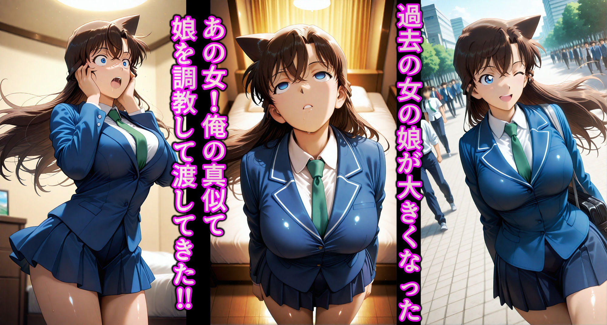 洗脳魔眼番外編！！母親の暗示調教済みで献上された娘を思い通り 〜毛◯蘭〜