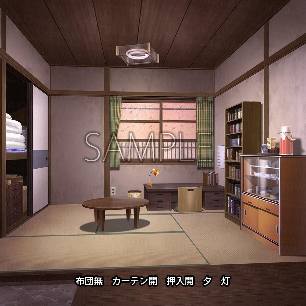 背景素材 昭和っぽい四畳半アパート