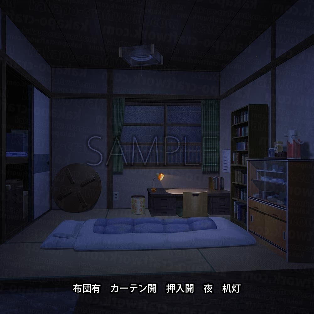 背景素材 昭和っぽい四畳半アパート