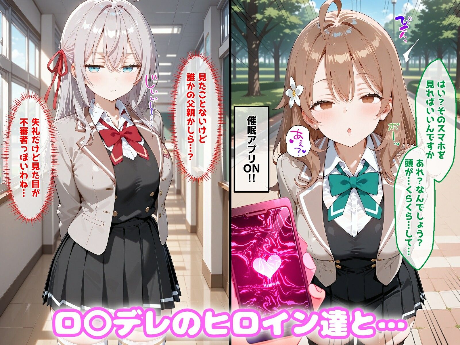 〇眠アプリで妊娠孕ませ ロ〇デレのヒロインたちと膣内射精えっちする話