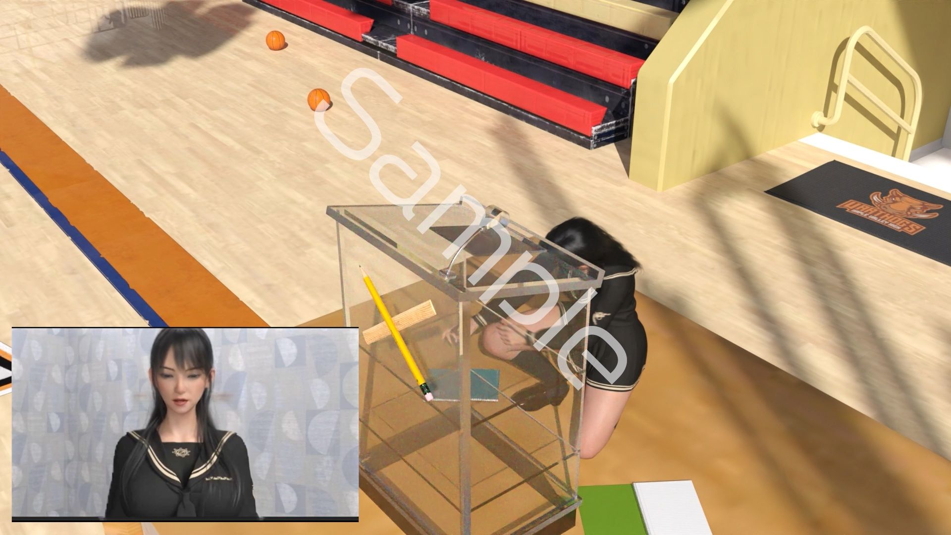 【△100●100】学業成績学年一位の二階堂沙耶・県警からの事情聴取で、自らの盗撮被害動画の確認を強いられる:Vol.R006『全校生徒の前での壮行会スピーチ後も、スカート内を真下から盗撮されていた件』