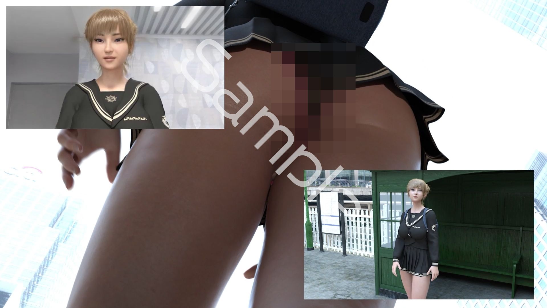 【▲100●100】生徒会長 一ノ瀬廻里・県警からの事情聴取で、自らの盗撮被害動画の確認を強いられる:Vol.R007『早朝の駅でのスカート内逆さ撮り被害（ヒョウ柄パンティ）』