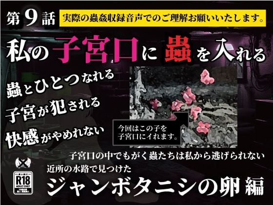 私の子宮口の中に蟲を入れる 第9話 近所の水路で見つけたジャンボタニシの卵編