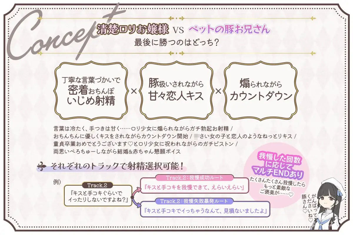 【おちんちんイライラゲーム】清楚なロリお嬢様のマゾ豚さんになりました〜ひらりのペットは射精我慢できますよね？〜