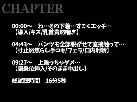 1週間の射精管理に耐えた大人M彼氏の喘ぎまくり生中出しえっち（CV:ジョルジ熊狼×シナリオ:悠希）