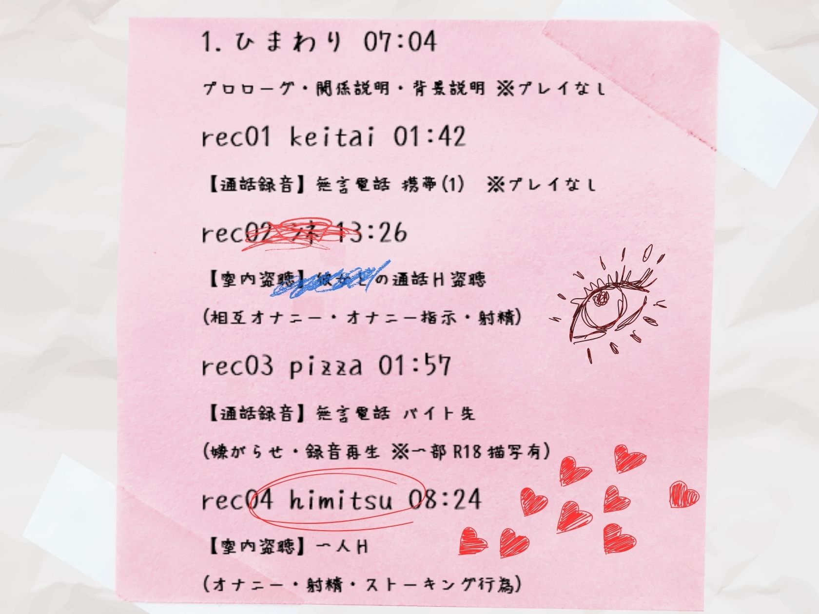 ※リアル盗聴ボイス【CV:ナツイシ】●Now Recording...【ある音源】〈この恋は…まるで自傷行為。〉