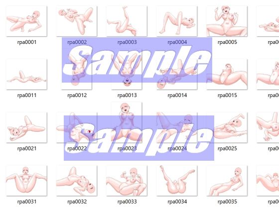 同人制作お助け素材「女体ポーズ レ〇プシーン用 主に仰向けポーズ編」