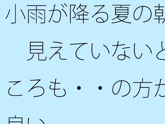 小雨が降る夏の朝 見えていないところも・・の方が良い