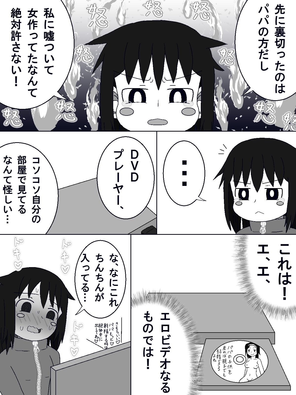 パパに中出しされた‐この娘の中に出した