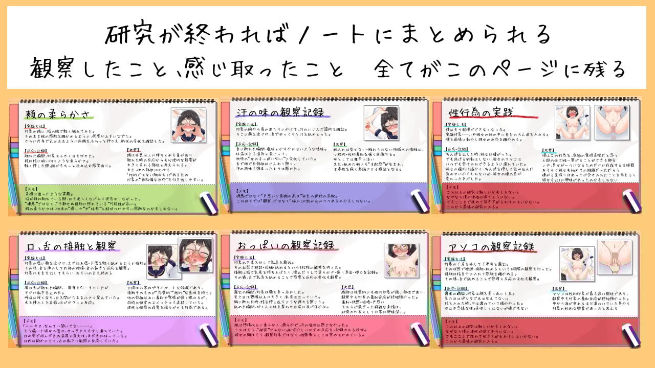 夏休みの自由研究＃01 三つ編みメガネ娘の性感記録