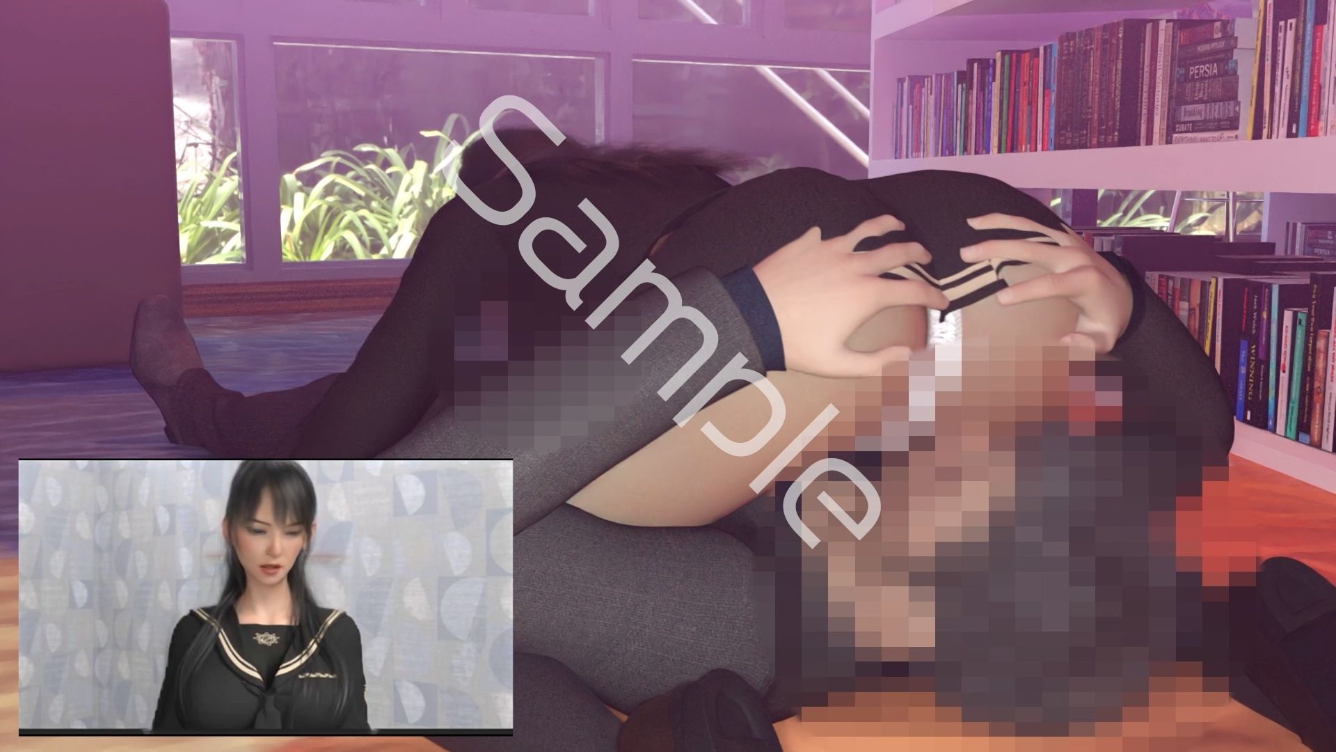 【△100●100】学業成績学年一位の二階堂沙耶・県警からの事情聴取で、自らの盗撮被害動画の確認を強いられる:Vol.R012『沙耶のAIディープフェイク・学校の図書室で先生と69シックスナイン』