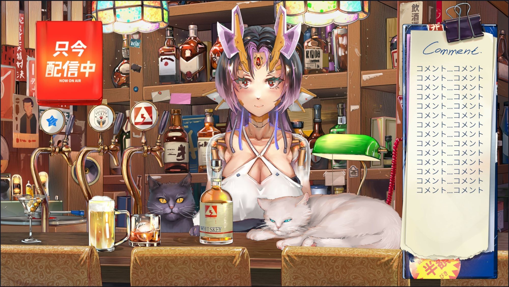 動く配信素材セット’レトロバー’