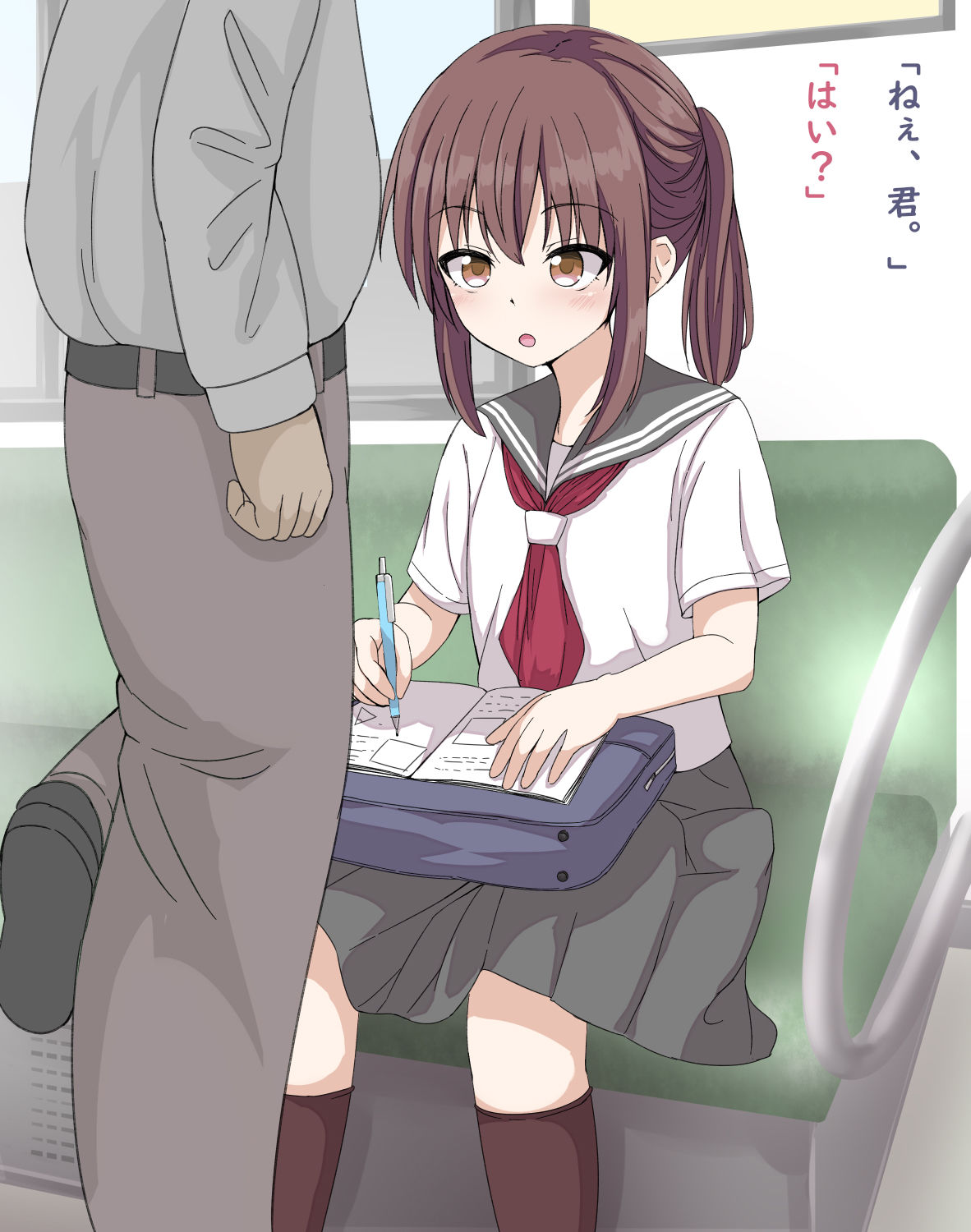 電車の真面目っ子催●して好き放題エロいことさせた