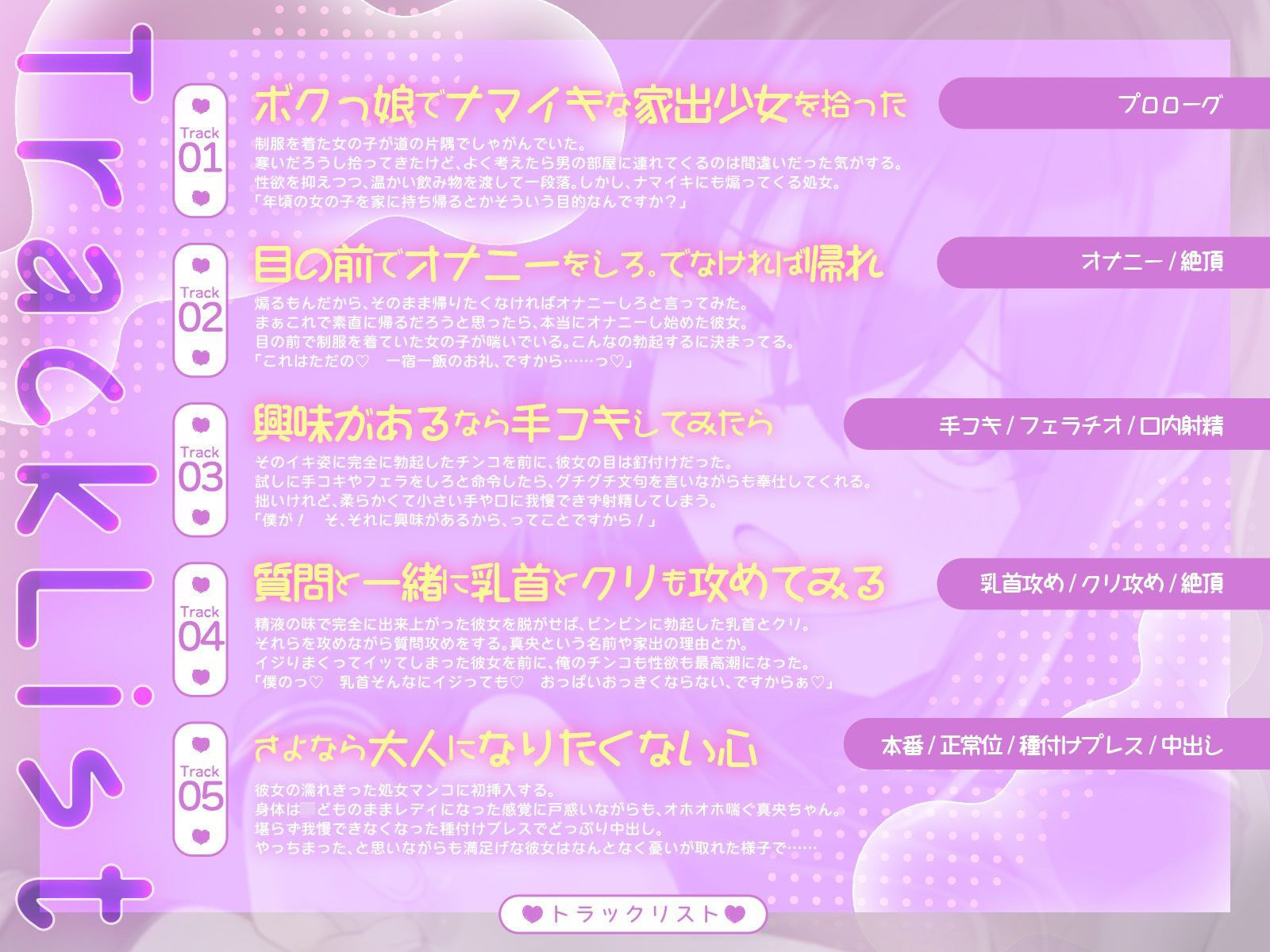 大人になりたくない家出少女の憂いを、あなたの大人チンポでオホっと晴らしてあげよう（KU100マイク収録作品）