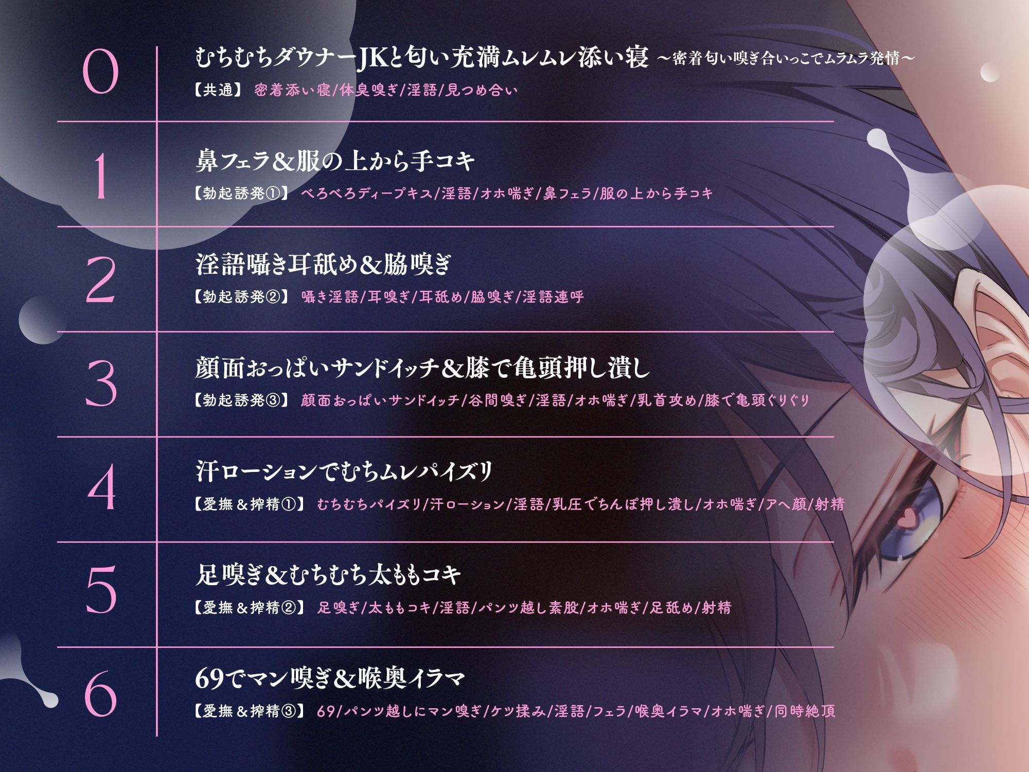 【添い寝パターン10，000通り↑↑】むち蒸れ汗っかきダウナーJKとひそオホ甘々添い寝えっちしまくり性活（はーと）「ねぇ…今日はどんなエッチする…？」