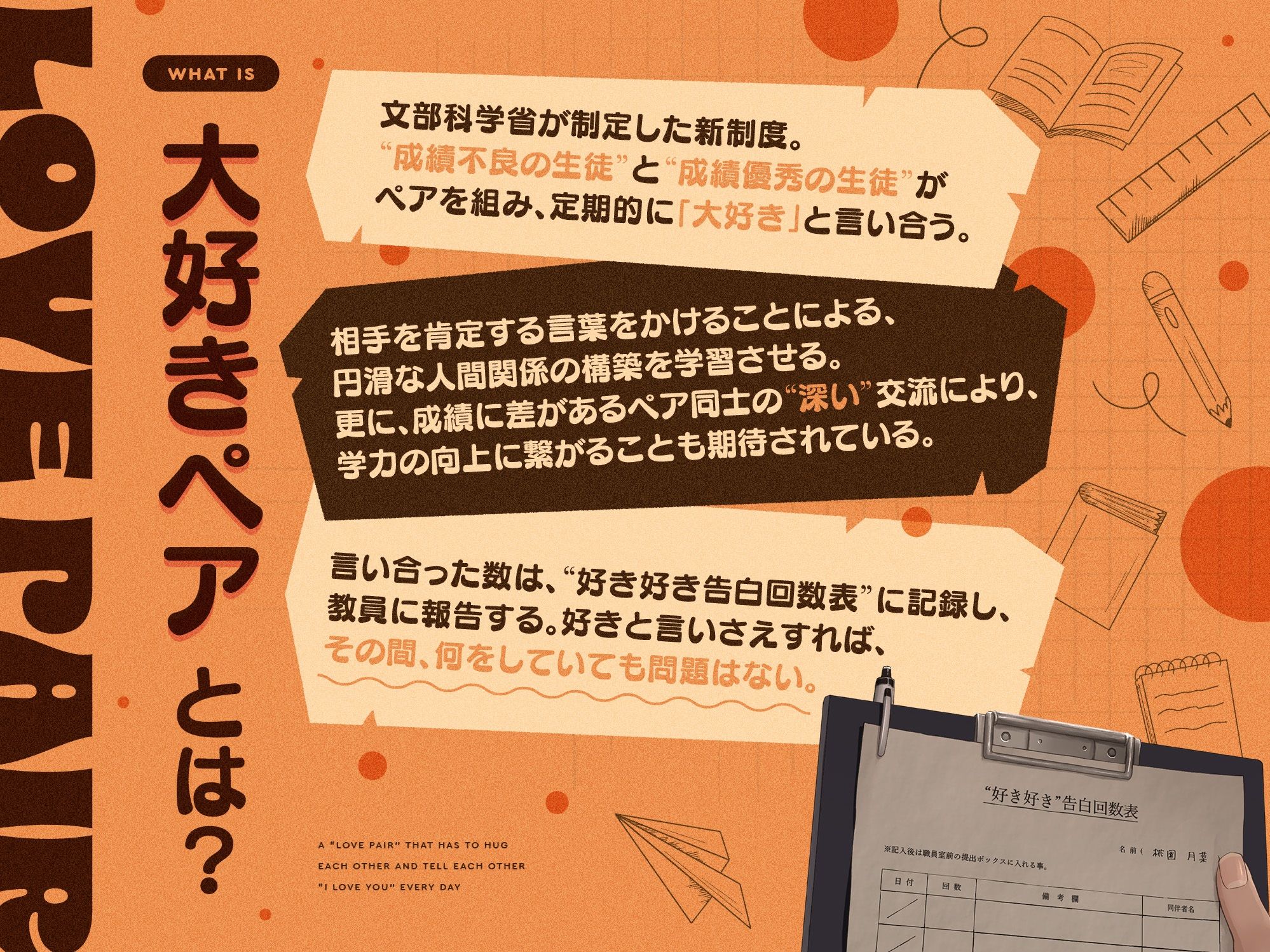 毎日‘ぎゅー’してお互い『好き好き』と言わなきゃいけない、‘大好きペア’【バイノーラル】