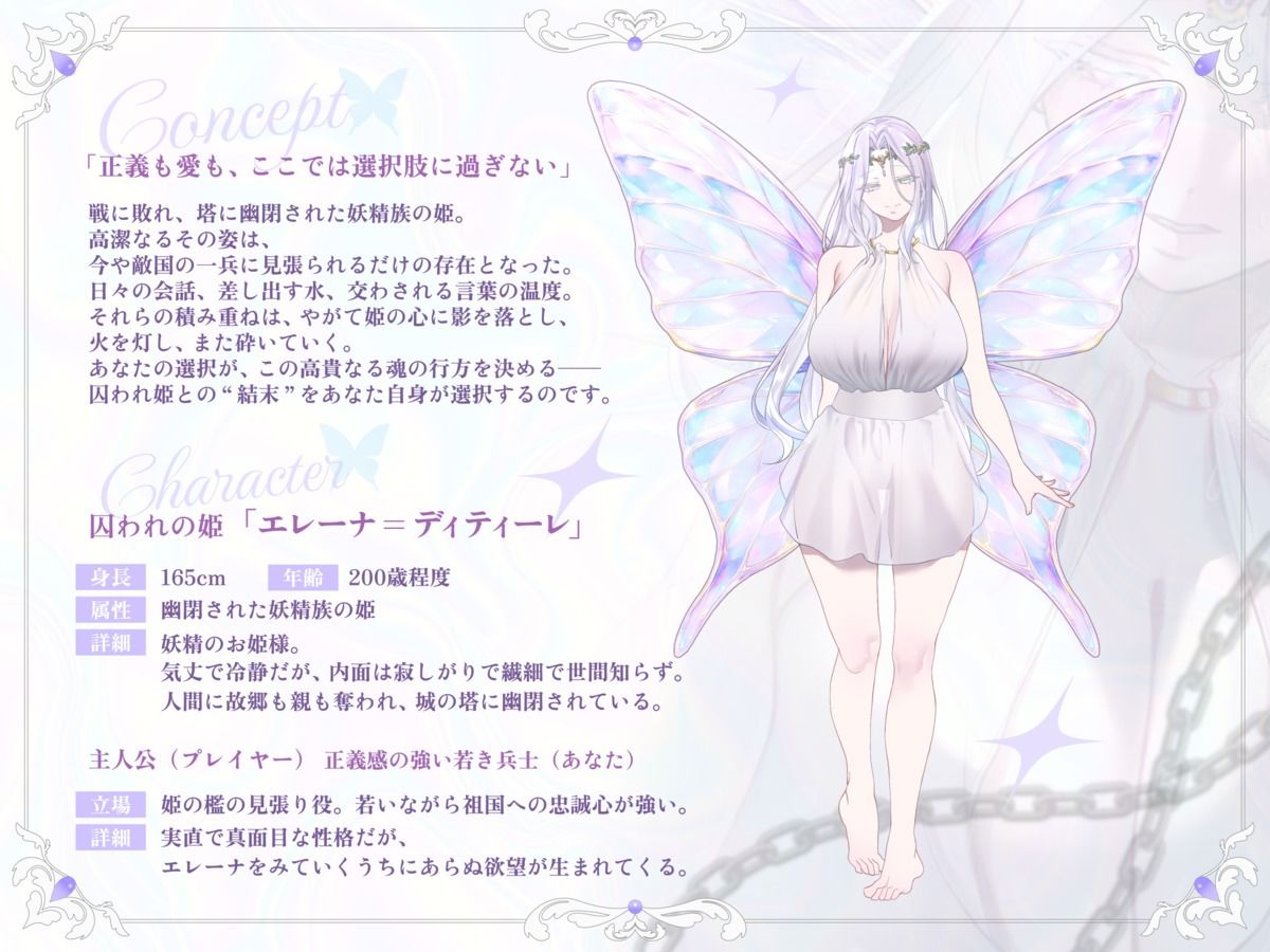 幽閉堕ち妖精姫×正義の門番=あなたは彼女をどう救済しますか？【ルート選択式】
