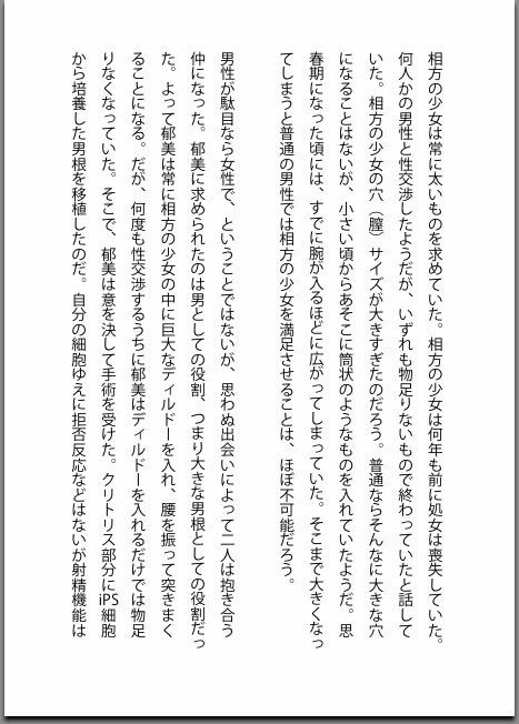 身体改造 -男根少女 郁美の場合-